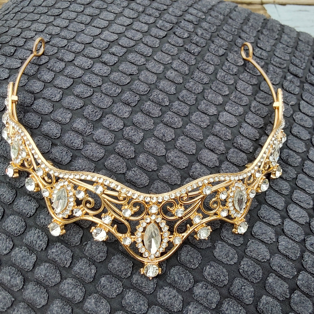 Elegant gold sparkling Tiara